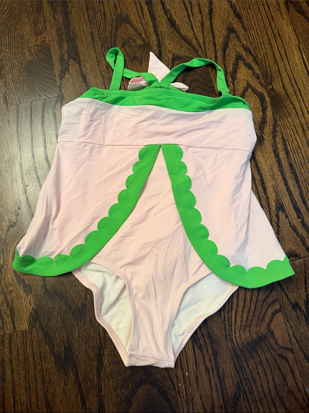 The Beaufort Bonnet Company Pink and Green Girls One-Piece Swim Suit